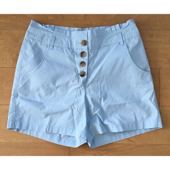 Original Penguin Women’s Light Blue Shorts Button Up Size 2 - Picture 1 of 4